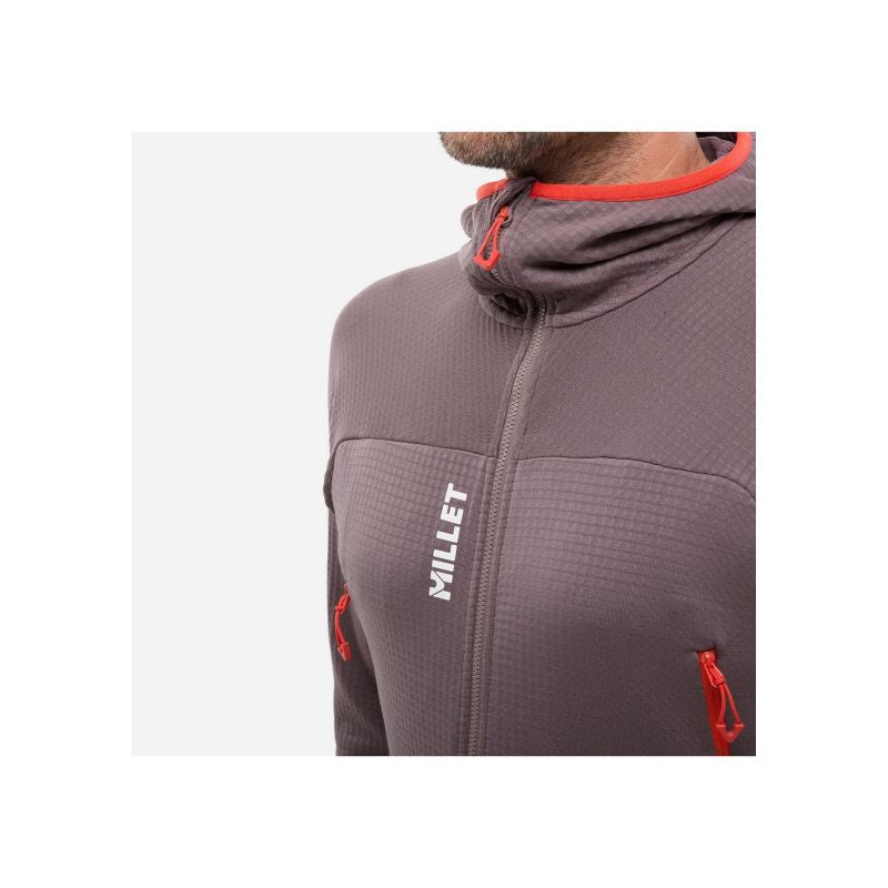 MILLET Fusion Grid Hoodie M Purple Plum