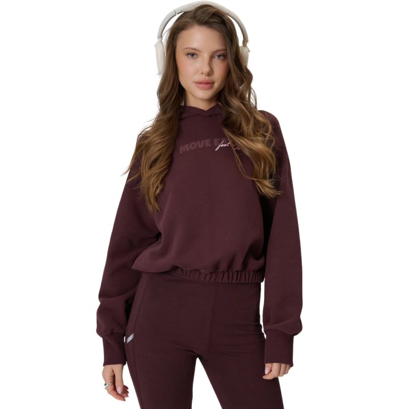 Women's sweatshirt 4F F2175 dark brown 4FWSS26TSWSF2175 80S