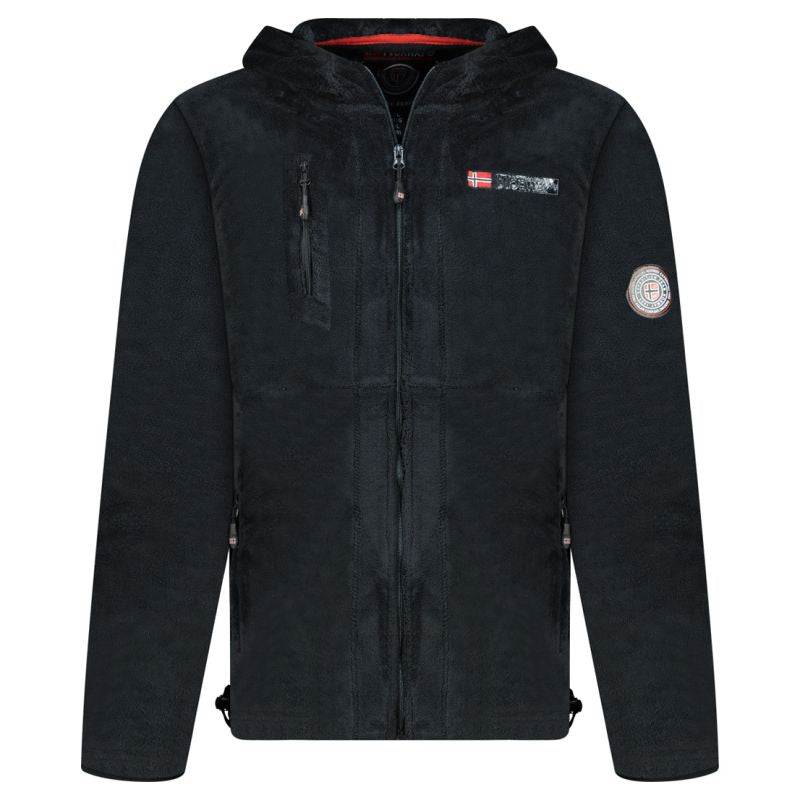 Men’s Fleece Pullover Geographical Norway UPLOAD HOOD BLACK DB MEN 224 (WY3383H/GN-BLACK)