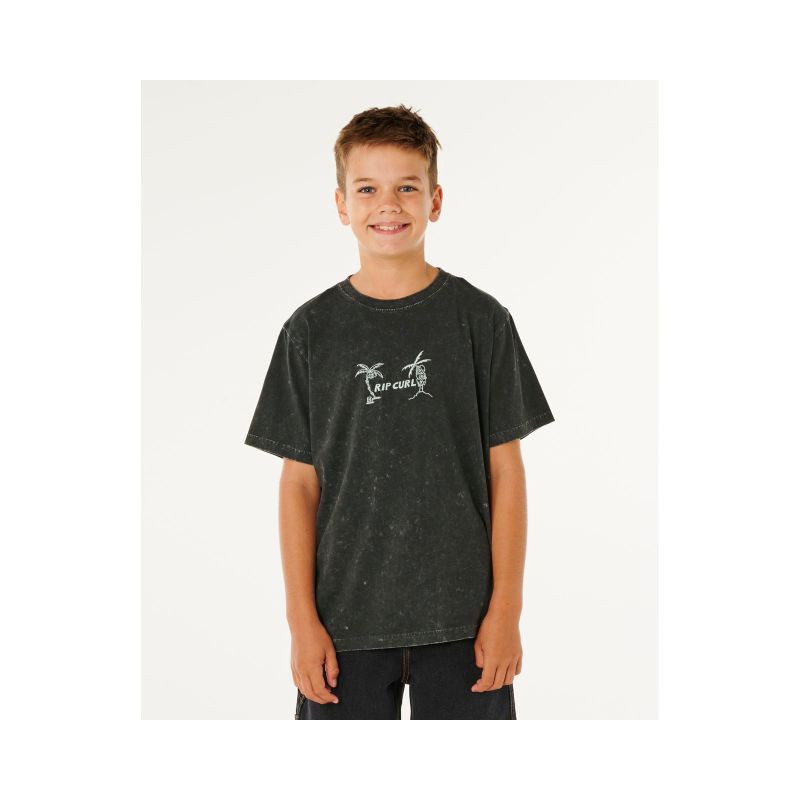 RIP CURL Eternal Shred Wash Tee-Boy Black