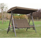 GARDEN AND BALCONY PATIO SWING 3 SEATS BROWN Dom I Ogród/Huśtawki Your Sports Performance