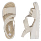Women's beige wedge sandals Rieker 67410-62 Rieker