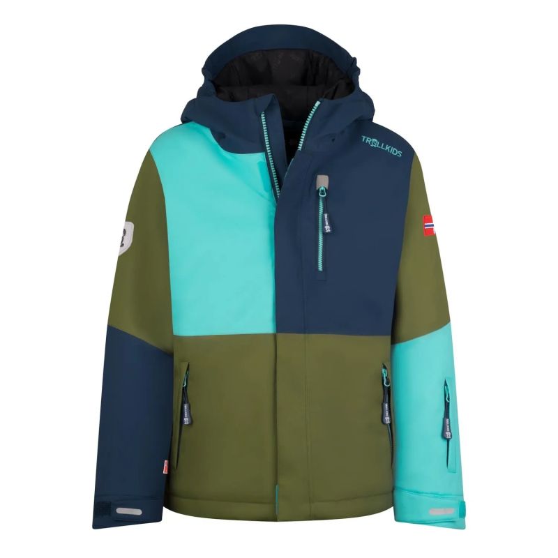 Trollkids Kids Hallingdal Jacket pine green/mystic blue/arctic blue (226-355)