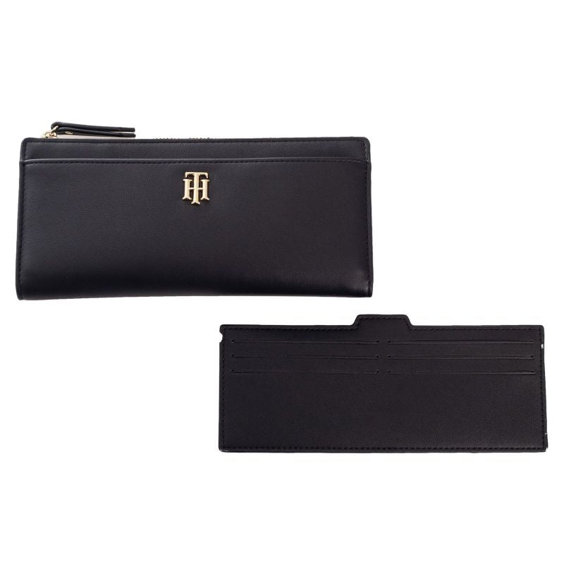 Tommy Hilfiger Seasonal Slim Women's Wallet Black - AW0AW08917 0GJ Akcesoria i sprzęt koszykarski/Saszetki, nerki Your Sports Performance