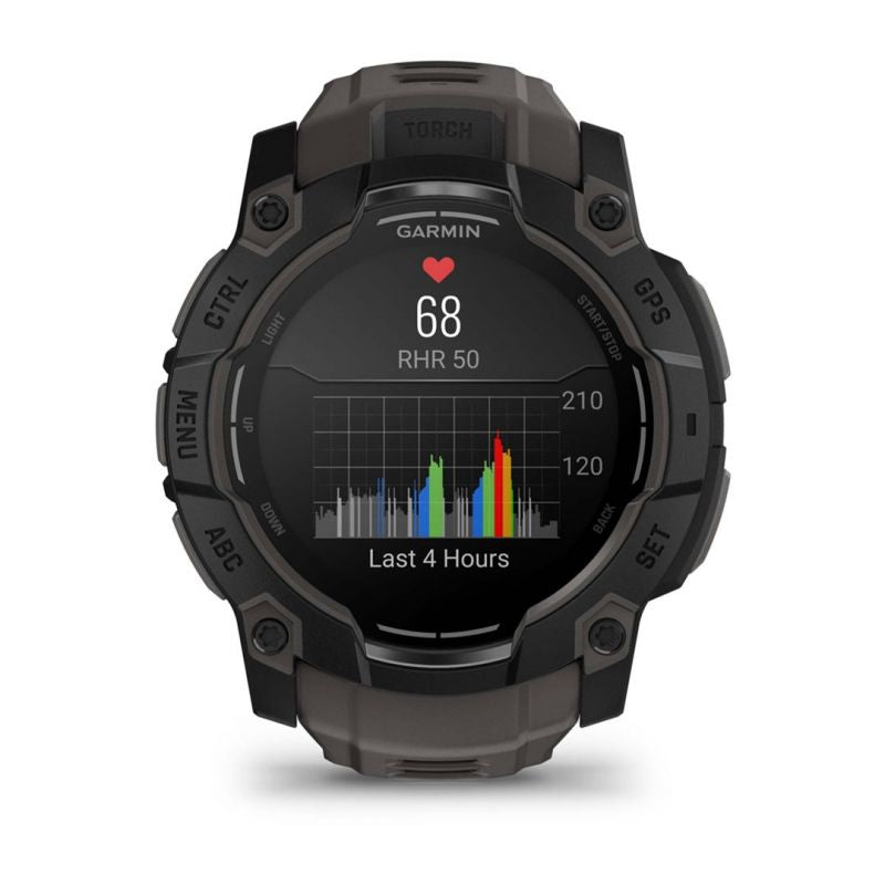 Garmin Instinct 3 – 50 mm AMOLED Black met charcoal band watch Akcesoria sportowe i turystyczne/Zegarki sportowe Your Sports Performance