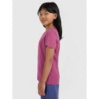 Girls' regular-fit plain T-shirt 4F 4FJRAW25TTSHF3233-50S