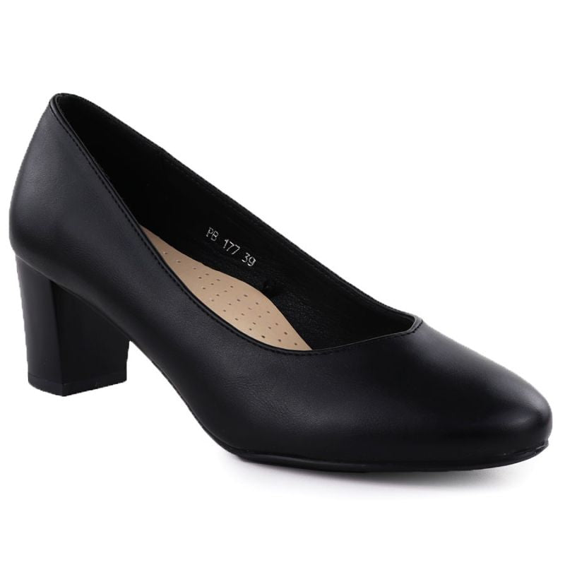 Women's black low-heel pumps Sergio Leone PB177 Footwear Your Sports Performance