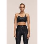 CASALL Sleek Strappy Sports Bra Printed Black