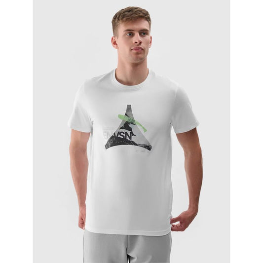 Men's regular printed T-shirt 4F 4FRAW24TTSHM2301-10S *Kategoria tymczasowa Your Sports Performance
