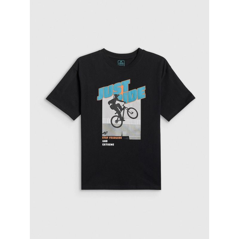 Boy's cotton T-shirt 4F 4FJRSS26TTSHM4169-020S