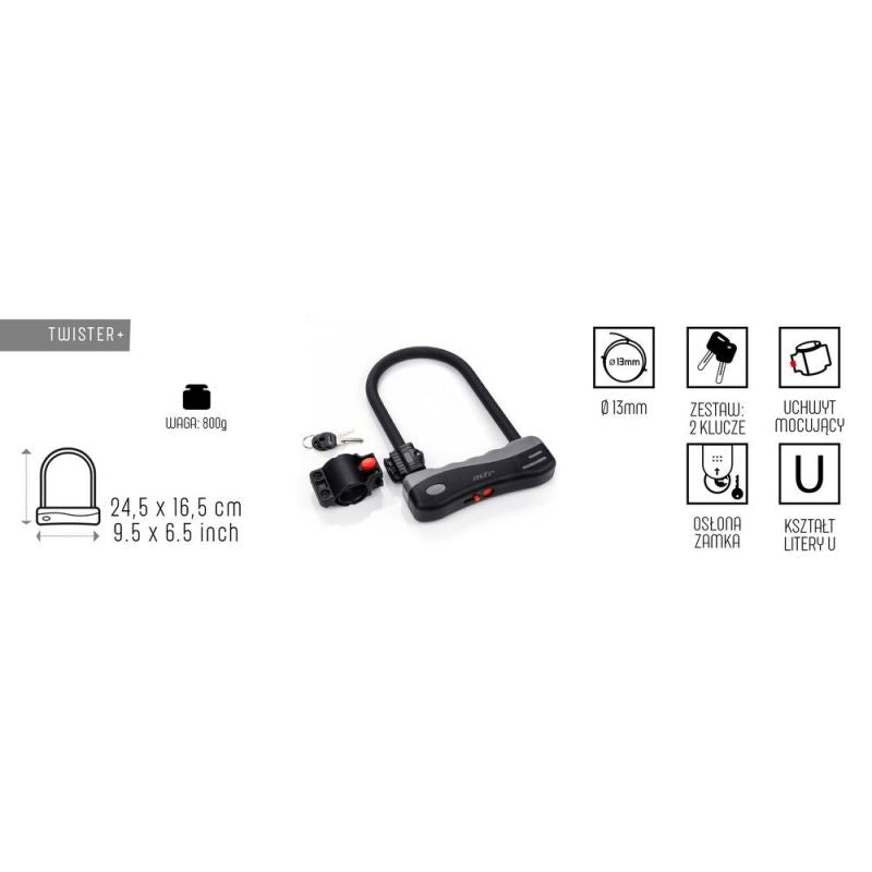 Meteor Twister 31548 Bike Lock Accessories/Bicycle/Akcesoria rowerowe Your Sports Performance
