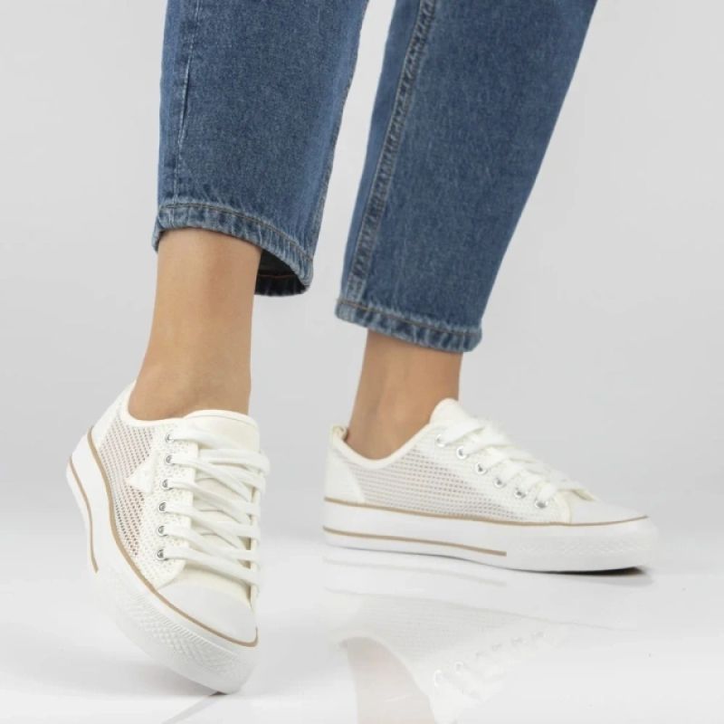 Filippo DTN7856 women's white mesh sneakers Filippo