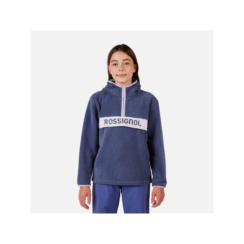 ROSSIGNOL JR ALLTRACK ANORAK FLEECE children's sweatshirt blue