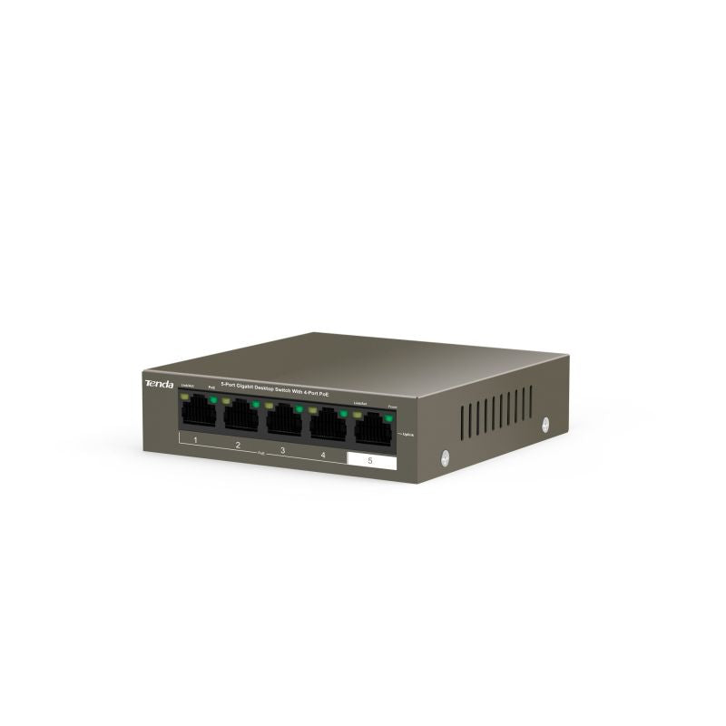 PoE switch Tenda TEG1105P-4-63W (5x 10/100/1000Mbps) Komunikacja i łączność/Switch-e Your Sports Performance