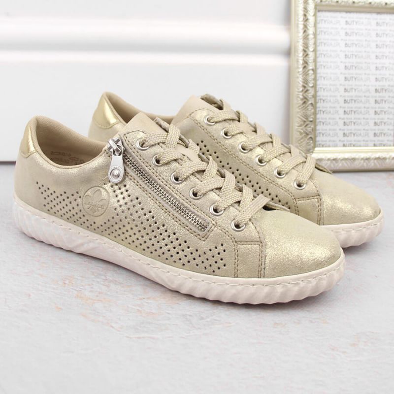 Comfortable leather shoes Rieker W RKR694, beige Footwear/Lifestyle/Rieker Your Sports Performance