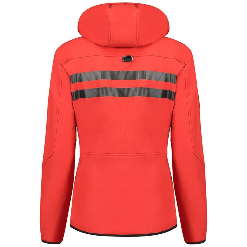 Geographical Norway Reine Red/Black LADY 007 Women's Hooded Softshell Jacket (WU8187F/GNO-RED-BLACK)/WU8088 In preparation Your Sports Performance