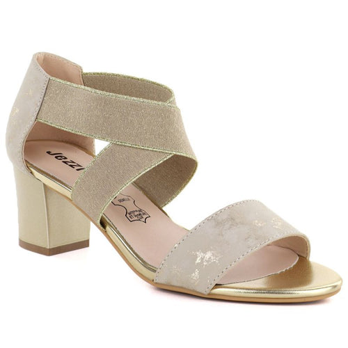 Women's gold Jezzi RMR1954-27 strappy sandals Jezzi