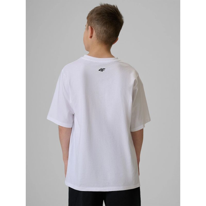 Boy's cotton T-shirt 4F 4FJRSS26TTSHM3904-10S