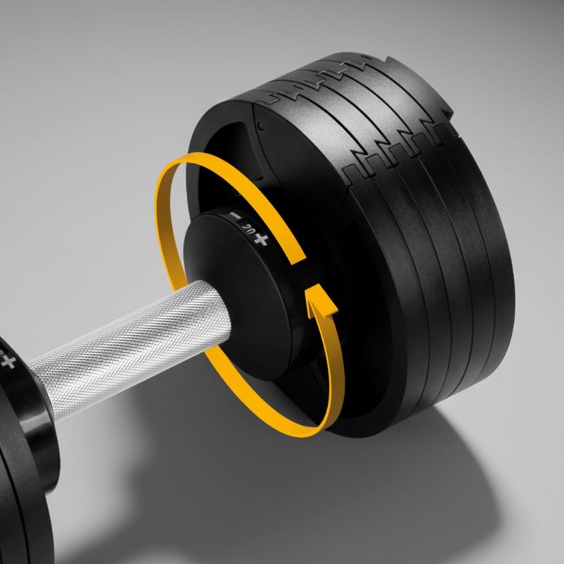 REBEL ACTIVE ADJUSTABLE CAST IRON DUMBBELL AUTOMATIC 36KG, 2KG STROKE RBA-2332-36 To be categorized Your Sports Performance
