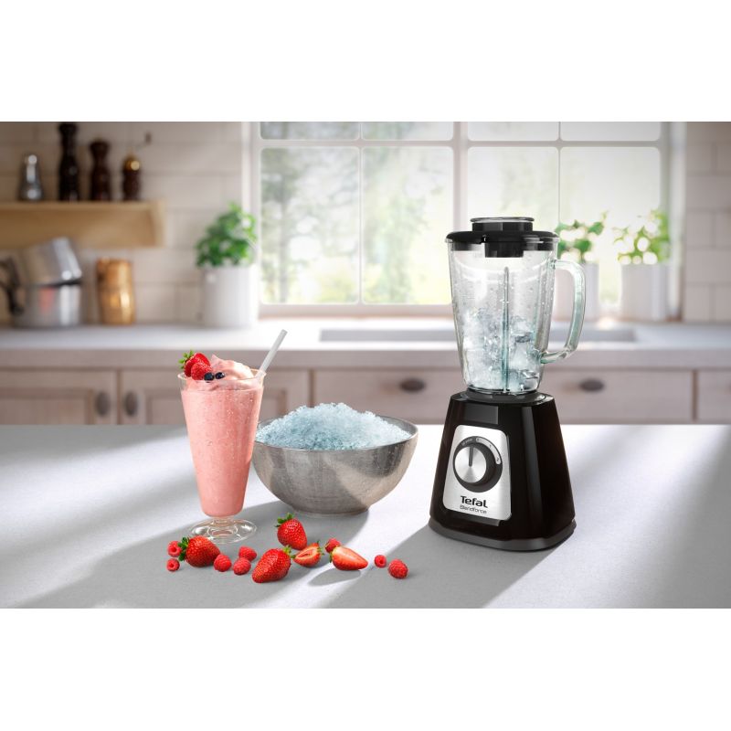 TEFAL BL438831 BlendForce Tabletop Blender, 800 W, jug material: plastic, jug capacity: 1.25 L, ice crushing, color: black AGD - Produkty/Miksery / Blendery Your Sports Performance