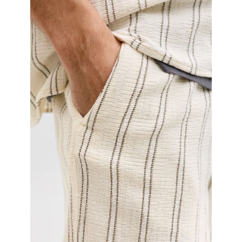 Jack&Jones men's striped shorts JPSTJAIDEN COBA STRIPE JOG SHORTS REG SN 12274413 Antique White Stripes Jack&Jones
