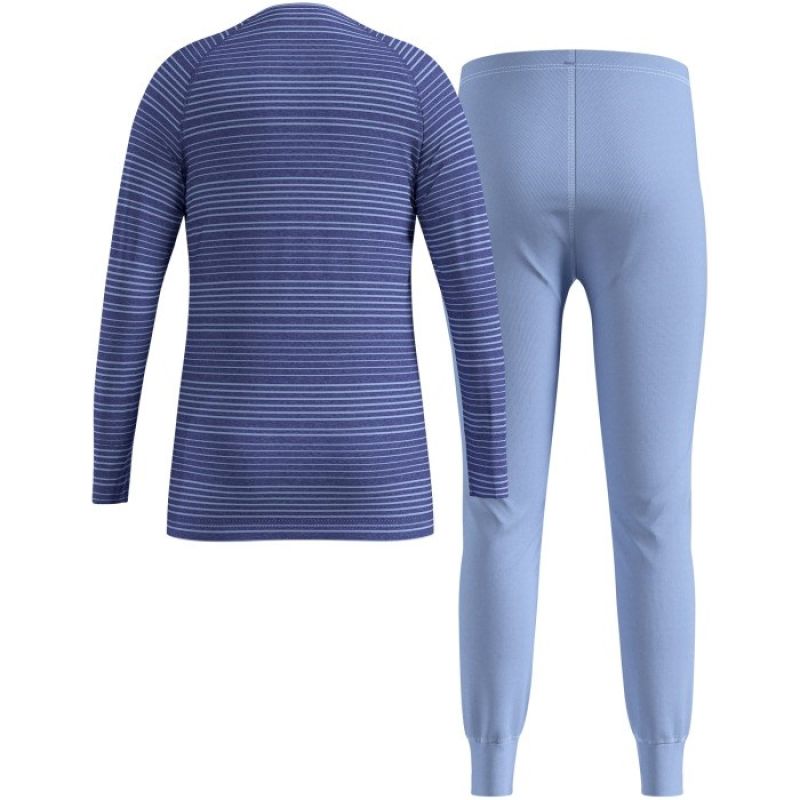 Thermal underwear - Odlo Set long ACTIVE WARM SET size 152cm Navy blue Odzież militarna/Bielizna termoaktywna Your Sports Performance