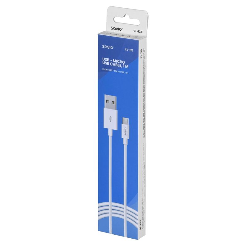 SAVIO CL-123 cable (Micro USB - USB 2.0; 1m; white) In preparation Your Sports Performance