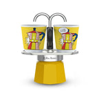 Bialetti Mini Express Lichtenstein coffee machine set + 2 espresso cups AGD - Produkty/Zaparzacze i kawiarki Your Sports Performance