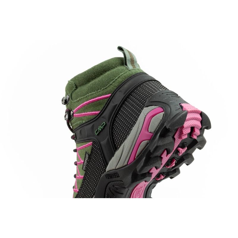 CMP Rigel women's trekking shoes leather durable waterproof ankle boots green CMP