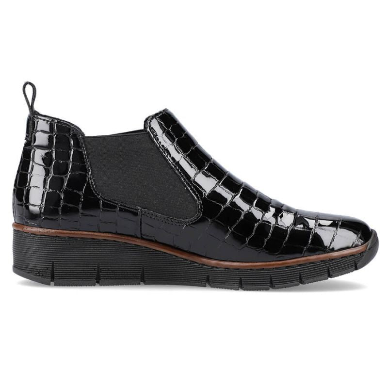 Rieker W R474 snakeskin leather ankle boots black Footwear/Lifestyle/Rieker Your Sports Performance