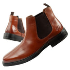 Skechers men's shoes Chelsea boots Miller-Boris elegant leather brown Skechers