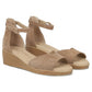 Filippo DS7635 Women's Taupe Leather Wedge Sandals Filippo