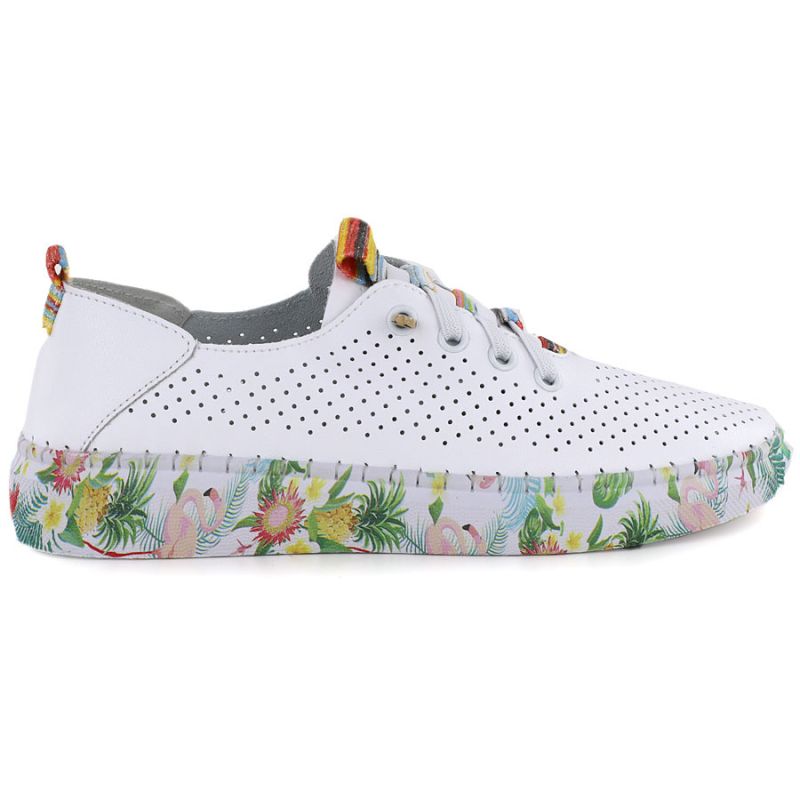 Women's leather openwork shoes white Artiker 58C0597 To be categorized Your Sports Performance