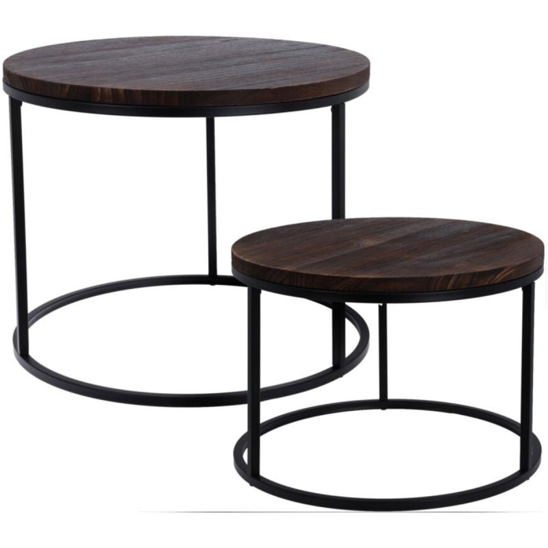 2-IN-1 COFFEE TABLE SET, WOODEN TABLETOP 50/57CM Home and Garden/Equipment Your Sports Performance