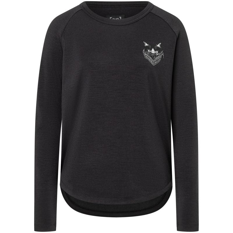 SUPER.NATURAL W BANDITO CAT CREW Women's Long-Sleeve Top Black