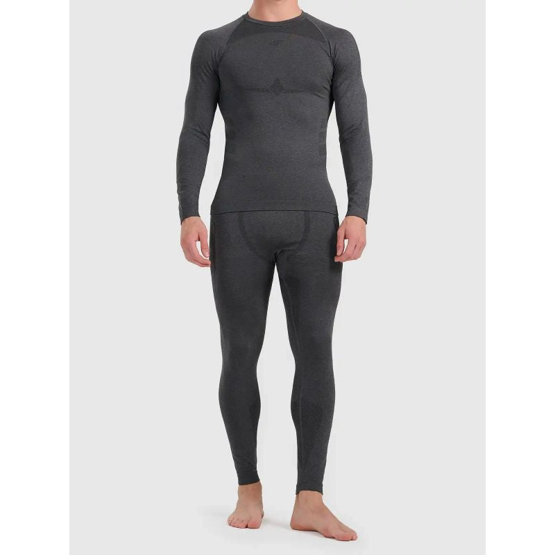 Seamless thermal ski underwear with quick-drying finish - men's longsleeve 4F 4FWAW26USEAM311-21M