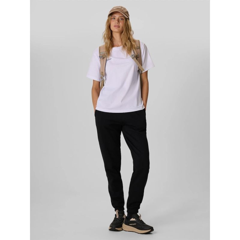 Women's loose T-shirt with print 4F 4FKAW26TTSHF4507-10S
