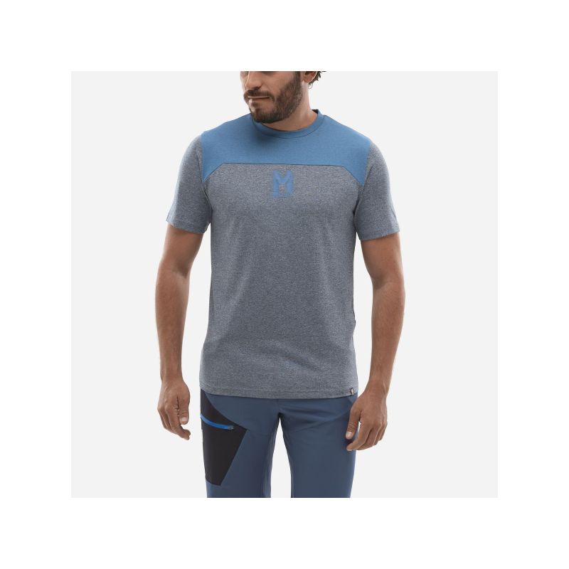 MILLET Men's T-Shirt Seneca Heather Ts Ss M Gray Blue