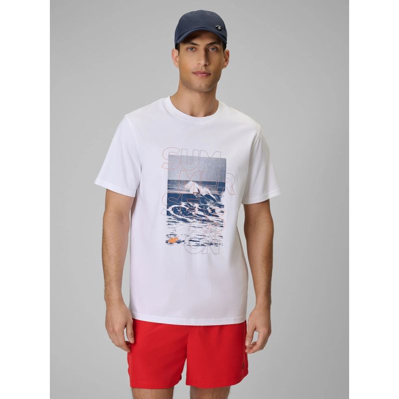 Men's regular printed T-shirt 4F 4FWSS26TTSHM2783-10S 4f