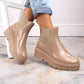 Big Star W INT1918B beige patent leather platform boots Footwear/Outdoor/Big Star Your Sports Performance