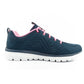 Skechers Graceful-Get women's sports shoes comfortable lightweight breathable navy blue In preparation Your Sports Performance
