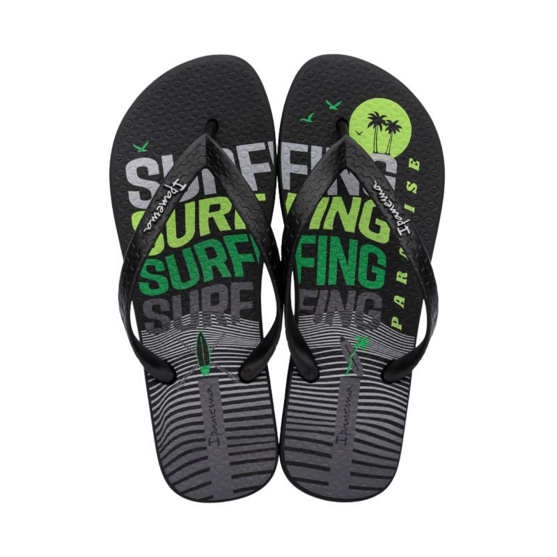 Ipanema Graphics Men's Flip-Flops Black and Green 83532-AP253 In preparation Your Sports Performance