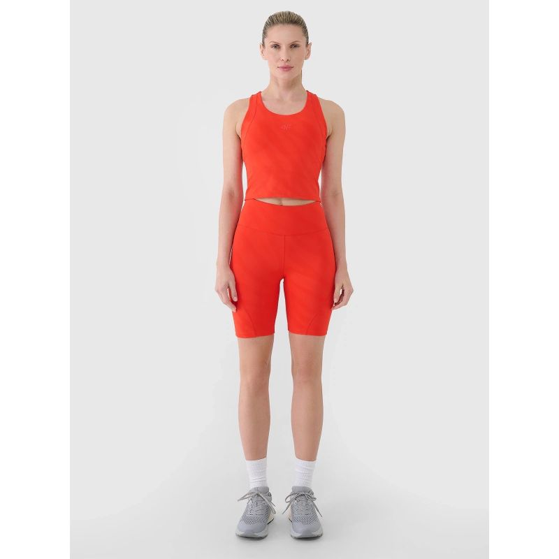Women's quick-drying training crop top 4F 4FWSS25TFSLF413-62S *Kategoria tymczasowa Your Sports Performance