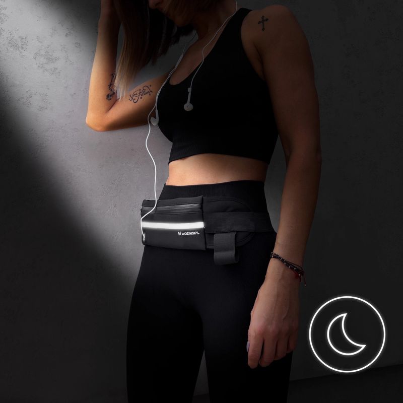 Wozinsky expandable running belt black (WRBBK1)