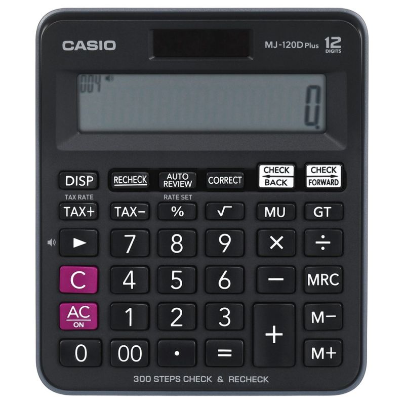 CASIO MJ-120D PLUS OFFICE CALCULATOR BLACK, 12-DIGITAL DISPLAY In preparation Your Sports Performance