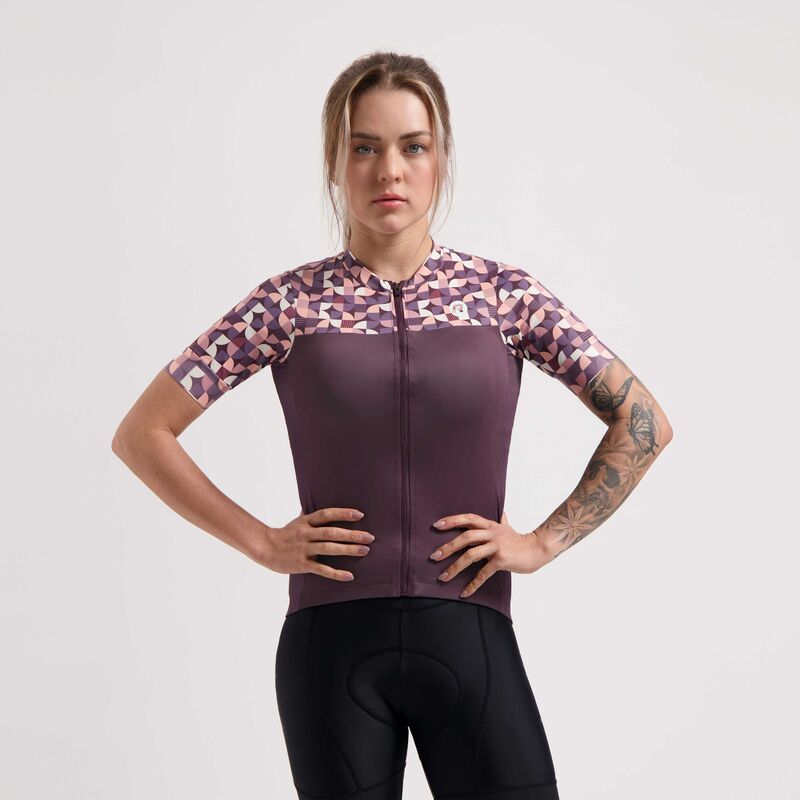 Rogelli ESSENTIAL GRAPHIC burgundy-coral t-shirt XL Rogelli/Rower/Woman/Koszulki Your Sports Performance