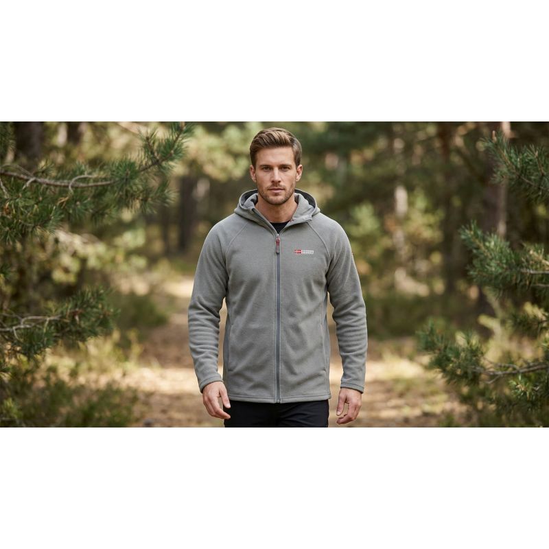 Geographical Norway TUGOOD DARK GREY DB MEN 233 Men’s Fleece Jacket (WZ3331H/GN-DARK GREY)