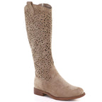 Women's openwork beige boots S.Barski HY61-8023 To be categorized Your Sports Performance