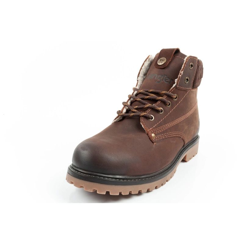 Wrangler Arch men's boots, Chelsea boots, elegant leather, dark brown Wrangler