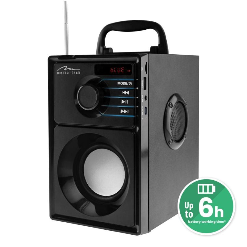 MEDIA-TECH WIRELESS SPEAKER BOOMBOX SILVER 15W MRS MT3179 In preparation Your Sports Performance